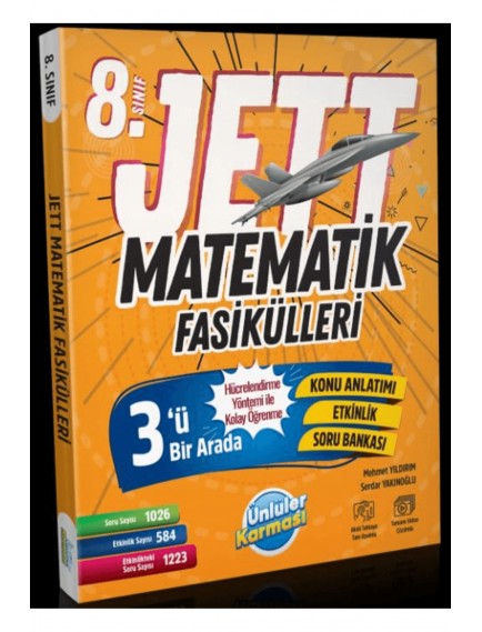Ünlüler Karması Yayınları 8. Sınıf Matematik Jett Fasikülleri Soru Bankası 