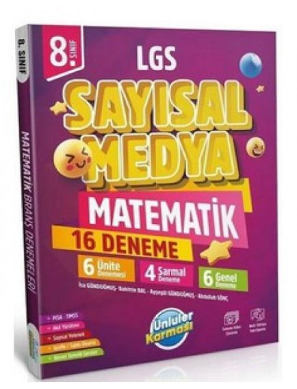 Ünlüler Karması Yayınları 8.Sınıf Matematik Sayısal Medya 16 Deneme