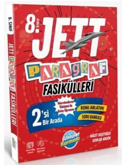 Ünlüler Karması Yayınları 8.Sınıf Paragraf Jett 2si Bir Arada Konu Anlatrımlı Soru Bankası