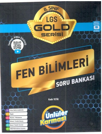 Ünlüler Yayınları 8. Sınıf Fen Bilimleri Gold Soru Bankası