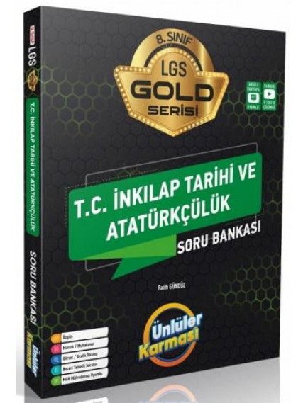 Ünlüler Yayınları 8. Sınıf T.C. İnkılap Tarihi Gold Soru Bankası