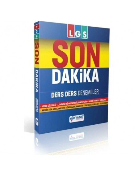 Yanıt Yayınları 8. Sınıf Lgs Son Dakika Ders Ders Denemeler
