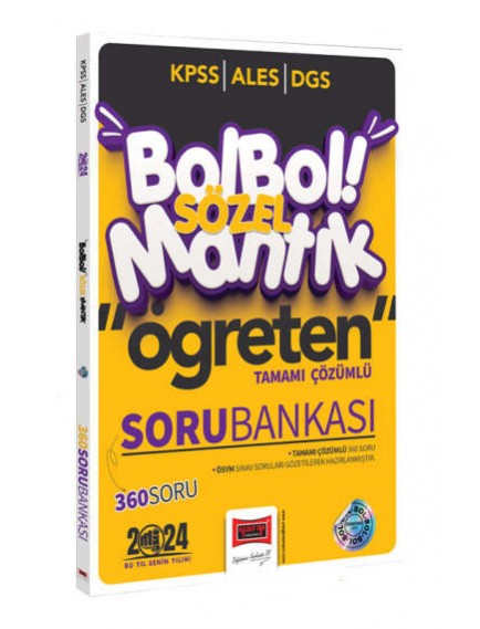Yargı Yayınları Kpss Ales Dgs Bol Bol Öğreten Sözel Mantık Tamamı Çözümlü 360 Soru Bankası 
