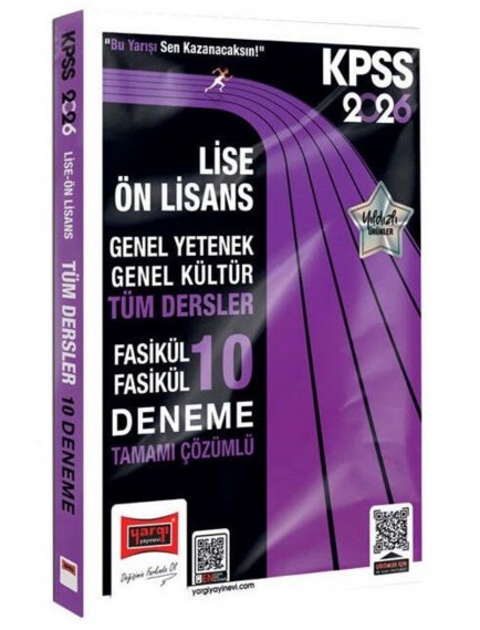 Yargı Yayınları Kpss Gkgy Lise Ön Lisans Tüm Dersler Fasikül Fasikül Tamamı Çözümlü 10 Deneme 