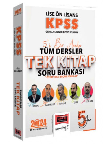 Yargı Yayınları Kpss Lise Ön Lisans Gk-Gy 5Yüz Ekibi Tüm Dersler Tek Kitap Soru Bankası 