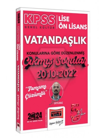 Yargı Yayınları Kpss Önlisans Genel Kültür Vatandaşlık Çıkmış Sorular 10-22 Soru Bankası