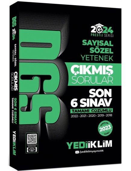 Yediiklim Yayınları Dgs Prestij Sayısal-Sözel Yetenek Çıkmış Sorular Son 6 Yıl Çözümlü 