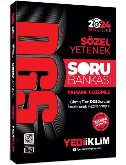 Yediiklim Yayınları Dgs Sözel Yetenek Tamamı Çözümlü Soru Bankası 