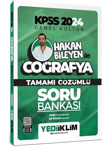Yediiklim Yayınları Kpss Coğrafya Hakan Bileyen İle Tamamı Çözümlü Soru Bankası 