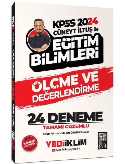 Yediiklim Yayınları Kpss Cüneyt İltuş İle Eğitim Bilimleri Ölçme Ve Değerlendirme Tamamı Çözümlü 24 Deneme 