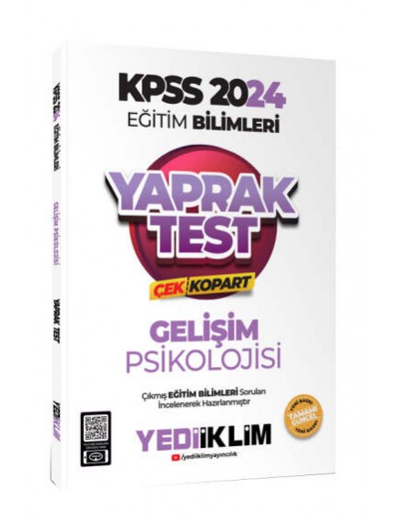 Yediiklim Yayınları Kpss Eğitim Bilimleri Gelişim Psikolojisi Çek Kopart Yaprak Test 