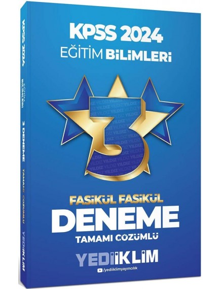 Yediiklim Yayınları Kpss Eğitim Bilimleri Tamamı Çözümlü 3 Yıldız Fasikül Deneme 