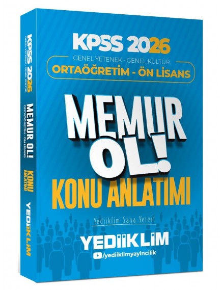 Yediiklim Yayınları Kpss Gk-Gy Ortaöğretim-Önlisans Mermur Ol! Konu Anlatım 2026