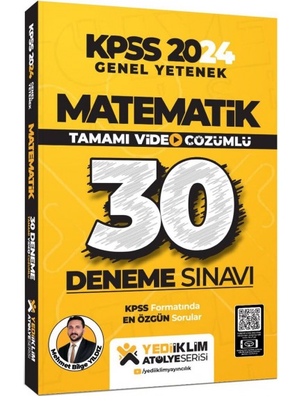 Yediiklim Yayınları Kpss Matematik Tamamı Video Çözümlü 30 Deneme 