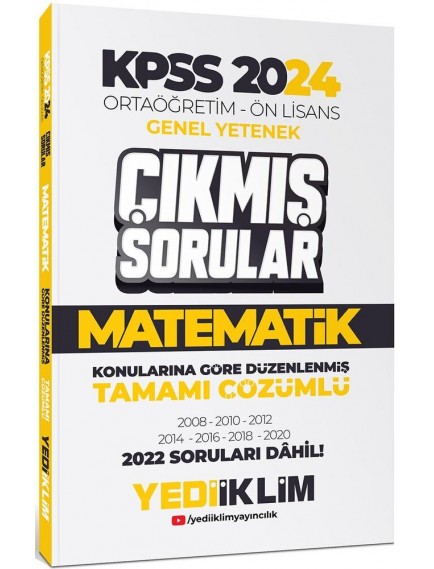 Yediiklim Yayınları Kpss Önlisans Matematik Çıkmış Sorular 