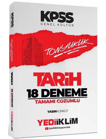 Yediiklim Yayınları Kpss Tonyukuk Tarih Tamamı Çözümlü 18 Deneme 