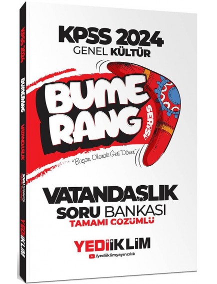 Yediiklim Yayınları Kpss Vatandaşlık Bumerang Soru Bankası Çözümlü 