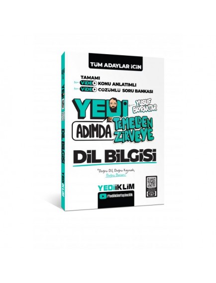 Yediiklim Yayınları Tüm Adaylar İçin Yedi Adımda Temelden Zirveye Dil Bilgisi Video Konu Anlatımlı Video Çözümlü Soru Bankası