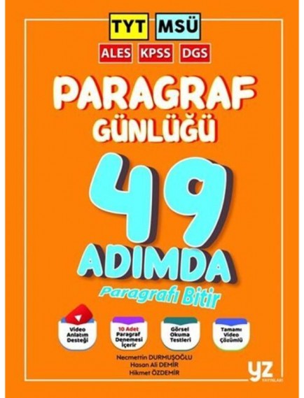 Yz Yayınları Tyt Msü Kpss Dgs Ales 49 Günde Paragrafın Günlüğü